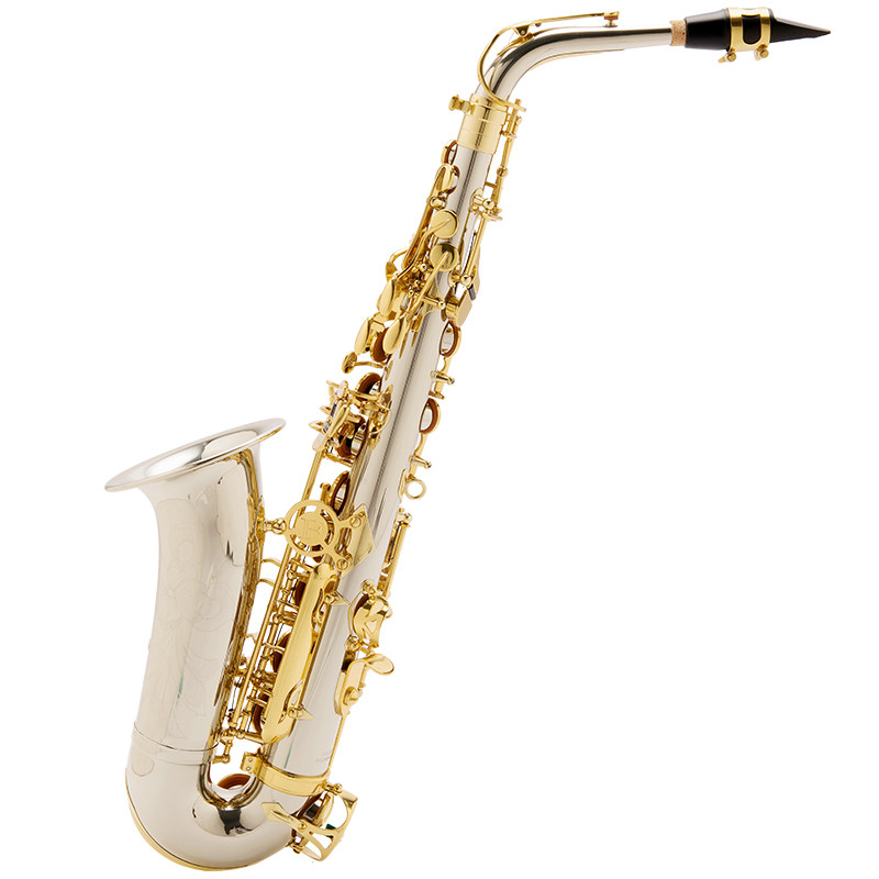 西洋铜管吹奏乐器白铜雕花中音萨克斯无铅焊接萨克斯风