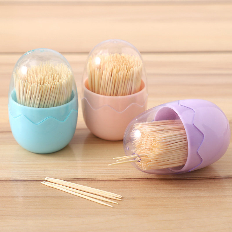 牙签创意彩色鸡蛋蛋形塑料酒店用品ktv牙签盒