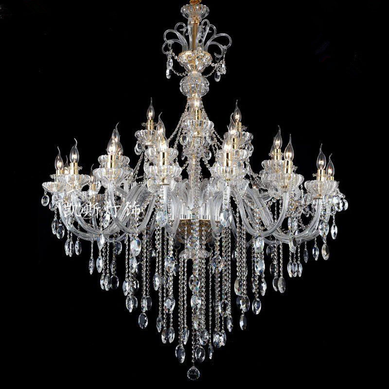 吊灯欧式客厅水晶酒店水晶灯豪华别墅餐厅楼梯书房客厅吊灯