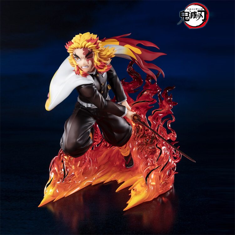 现货万代figuartszerofz鬼灭之刃无限列车炎柱手办