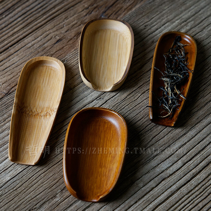 竹制手工精磨茶拨竹茶荷赏茶荷茶匙茶道零配茶匙