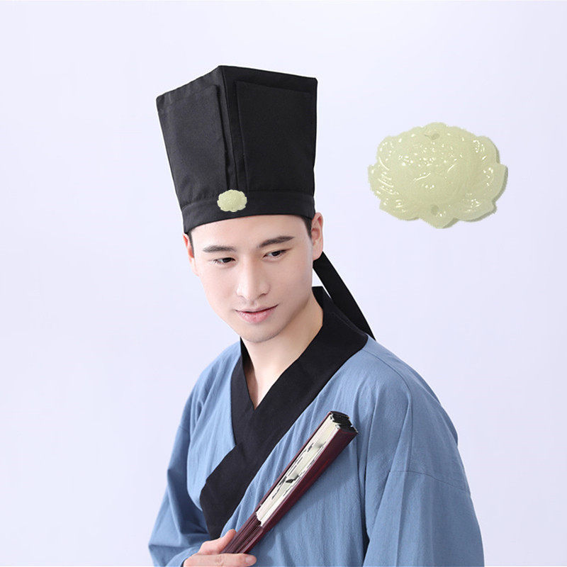 唐装汉服帽子东坡四方方巾宋代书生秀才儒生帽子