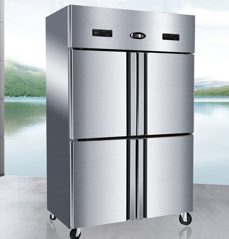 富雪岛厨房大容量商用六门冷冻保鲜双温冷藏冷柜展示柜