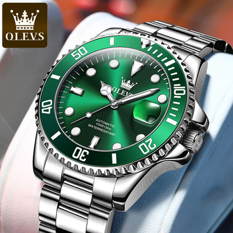 正品牌瑞士名牌劳力手表男士绿水鬼全自动机械表镂空夜光男表进口