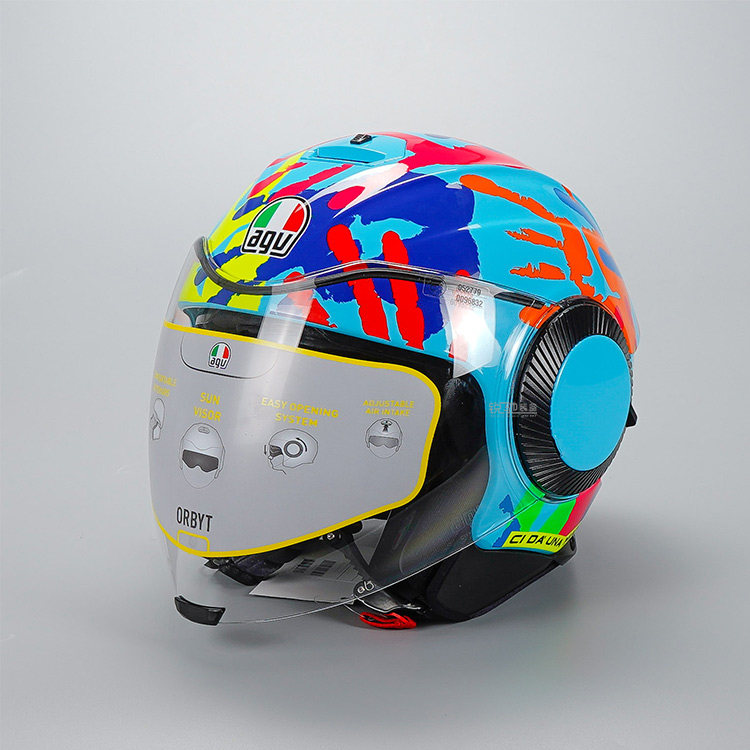 agv半盔摩托车头盔机车赛车夏季镜片男女安全帽摩托车头盔