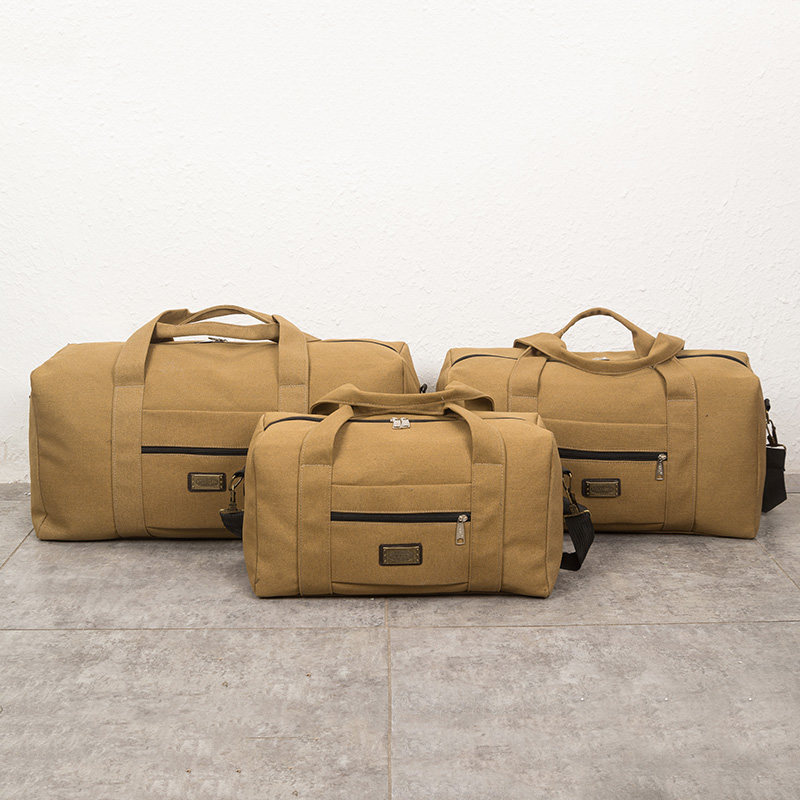 帆布手提包复古大容量行李男士背包单肩旅行包旅游旅行袋