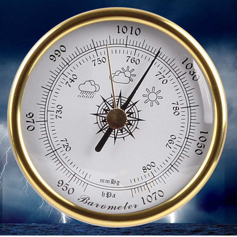 大气压户外气压计气压钓鱼大气压力表家用晴雨表72mm压力表
