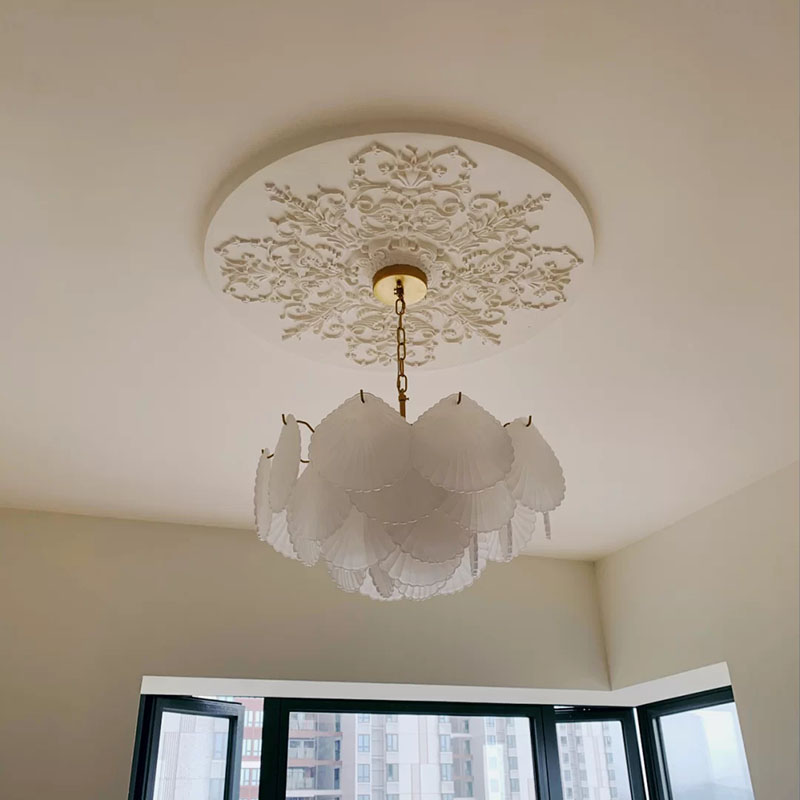 石膏盛嘉简约法式欧式欧式美美式灯盘直径84cm石膏线条