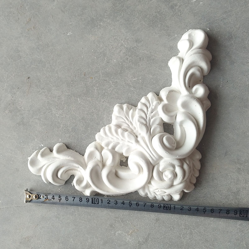 石膏法式角花花饰雕花拐角30cm四角天花板吊顶石膏线条