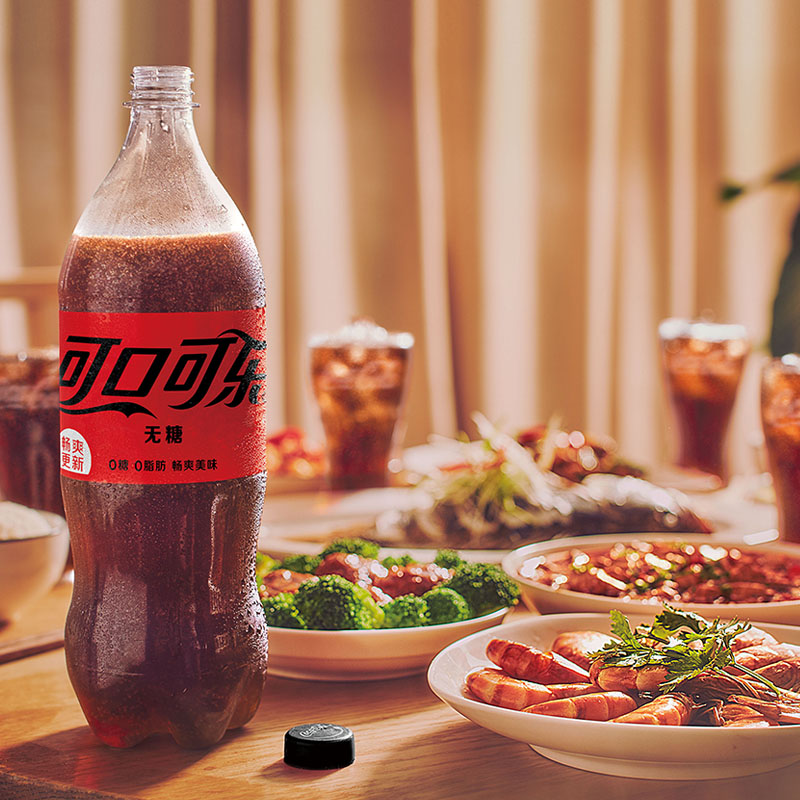 零度可乐无糖碳酸饮料大瓶125ll12瓶可口可乐出品碳酸饮料
