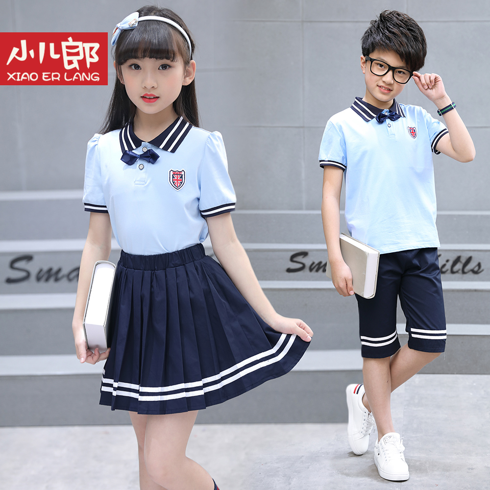 夏天运动会儿童节六年级年级四五小学生二三套裙学院校服