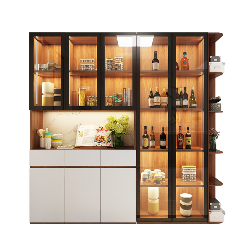 一米爱北欧高档玻璃柜酒柜鞋柜一体靠墙现代酒水柜间厅柜客厅柜子