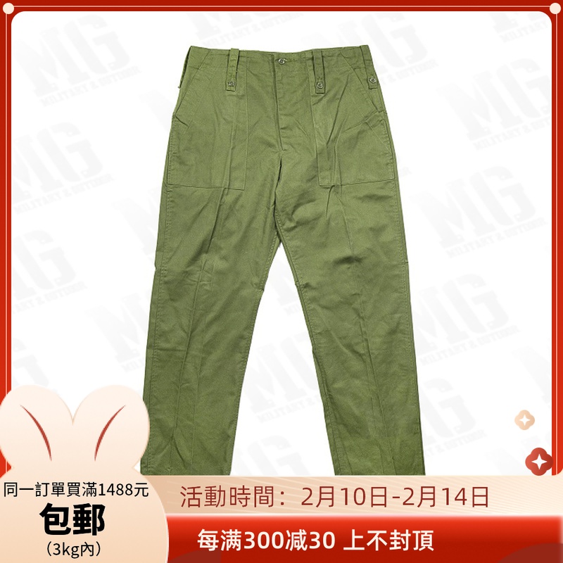 英國軍綠色營區長褲 輕身舒適實用軍褲 軍迷收藏 戰術褲古著時尚