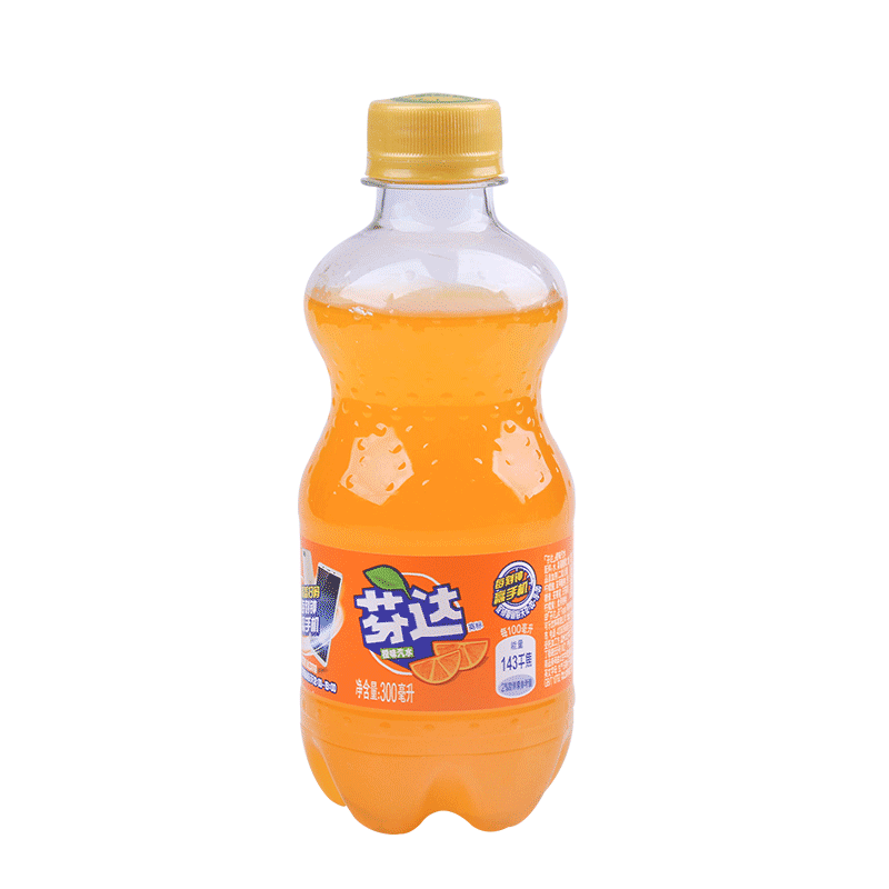 芬达小瓶装迷你装橙味汽水碳酸饮料300ml*1瓶
