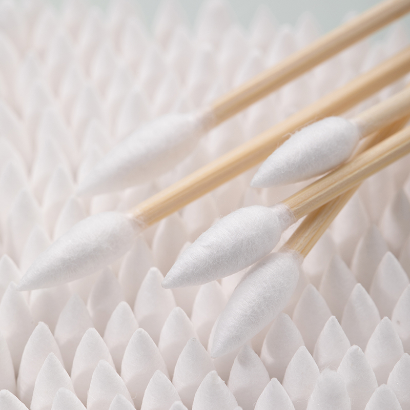 茶花新疆棉棉木棒口红红棉花棒掏耳朵尖头化妆棉签