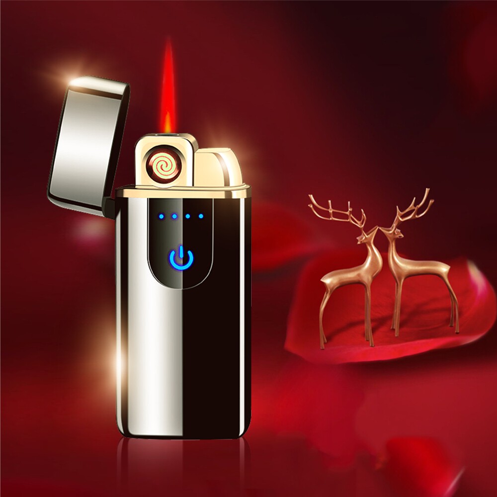 气电两用精品打火机防风网红创意个性定制刻字照片充气打火机