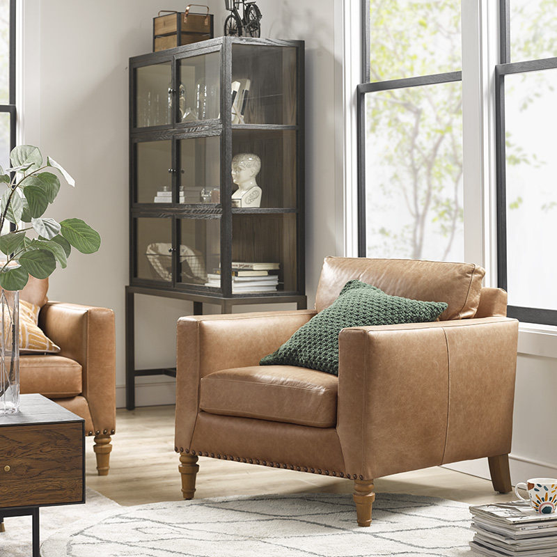 harborhouse美式乡村家具小户户型客厅家具皮艺单人三人皮艺沙发