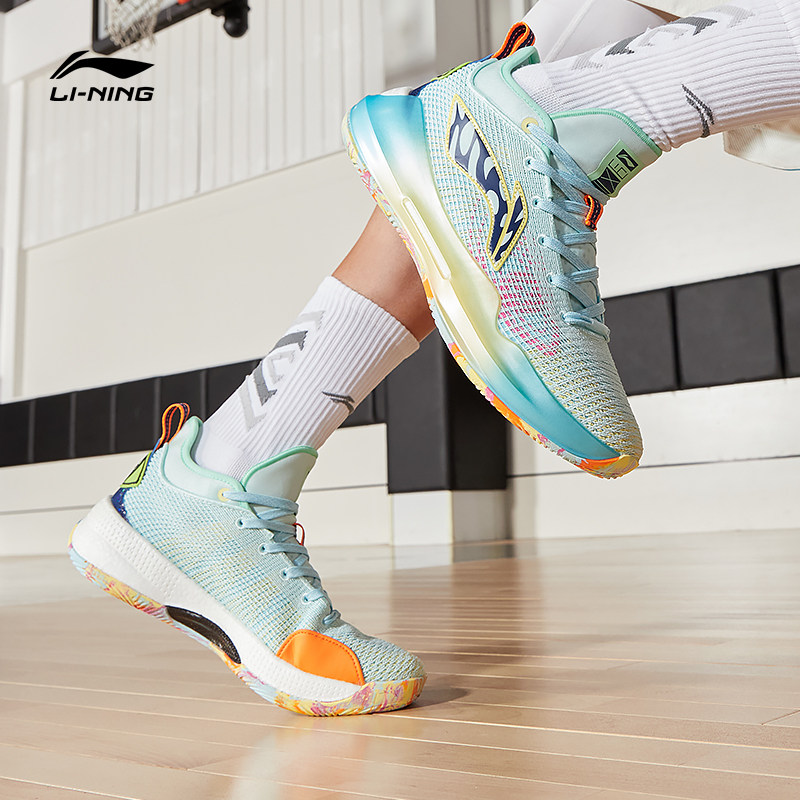 球鞋李宁beng篮球男鞋驭帅13low-晶体实战轻量篮球鞋