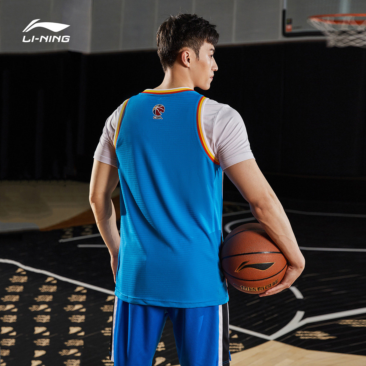 篮球李宁比赛服男士青岛cba系列上衣男装运动服篮球服