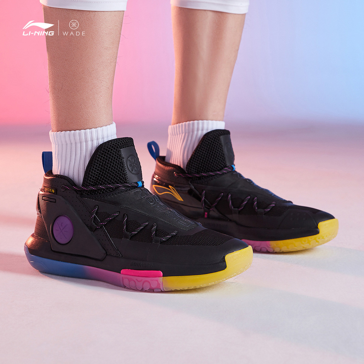 李宁篮球鞋裂变6中帮男鞋韦德系列官网新款支撑轻便减震运动鞋男