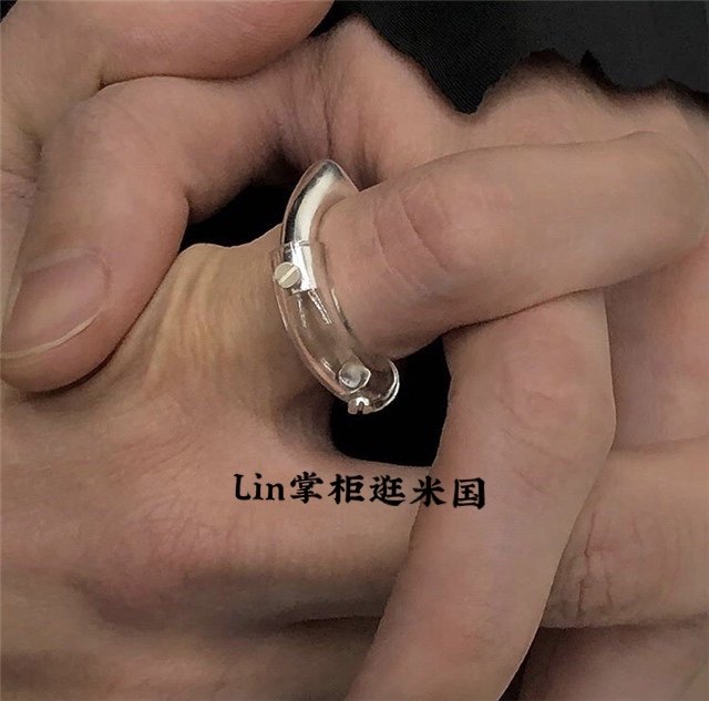 现货adererrorboltring银色时尚logo简约戒指戒指