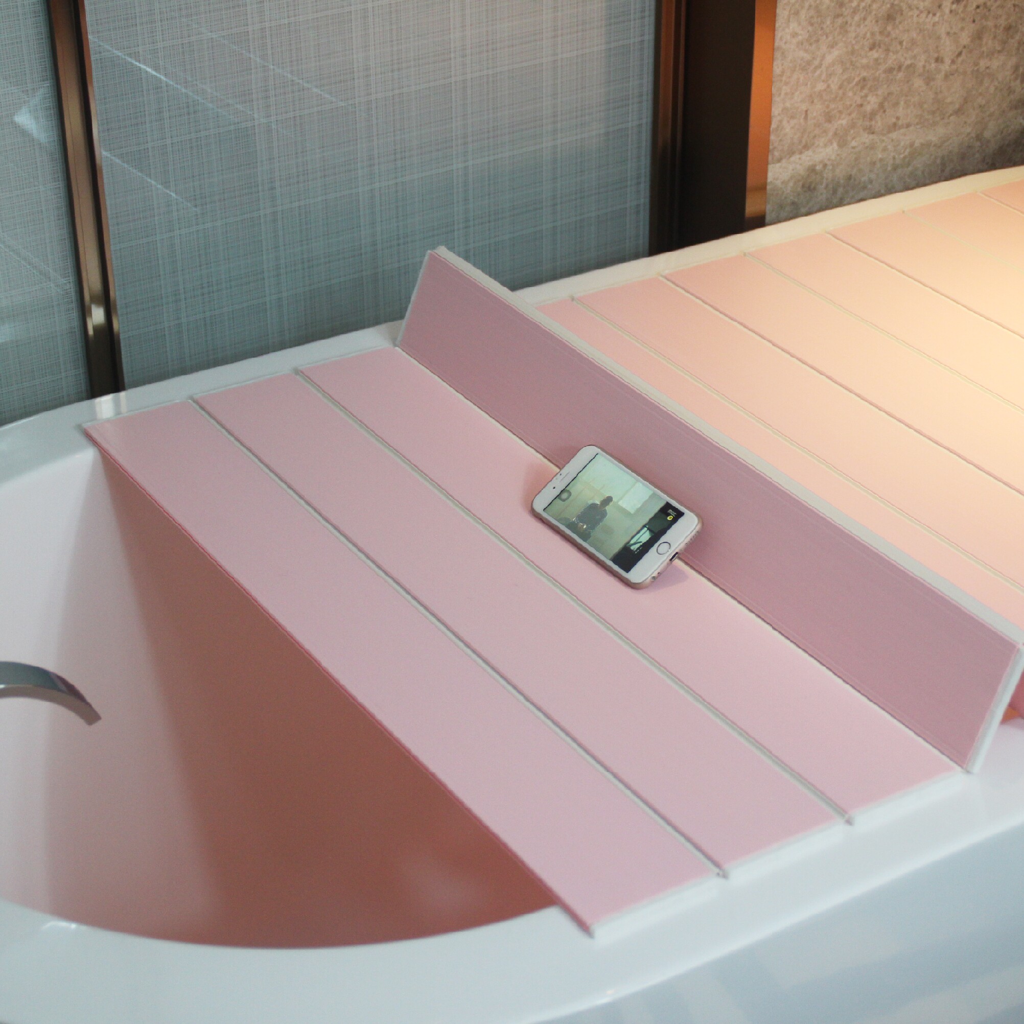 韩国浴缸盖板保温盖折叠板半身浴置物架泡澡盆多功能防尘支架浴室