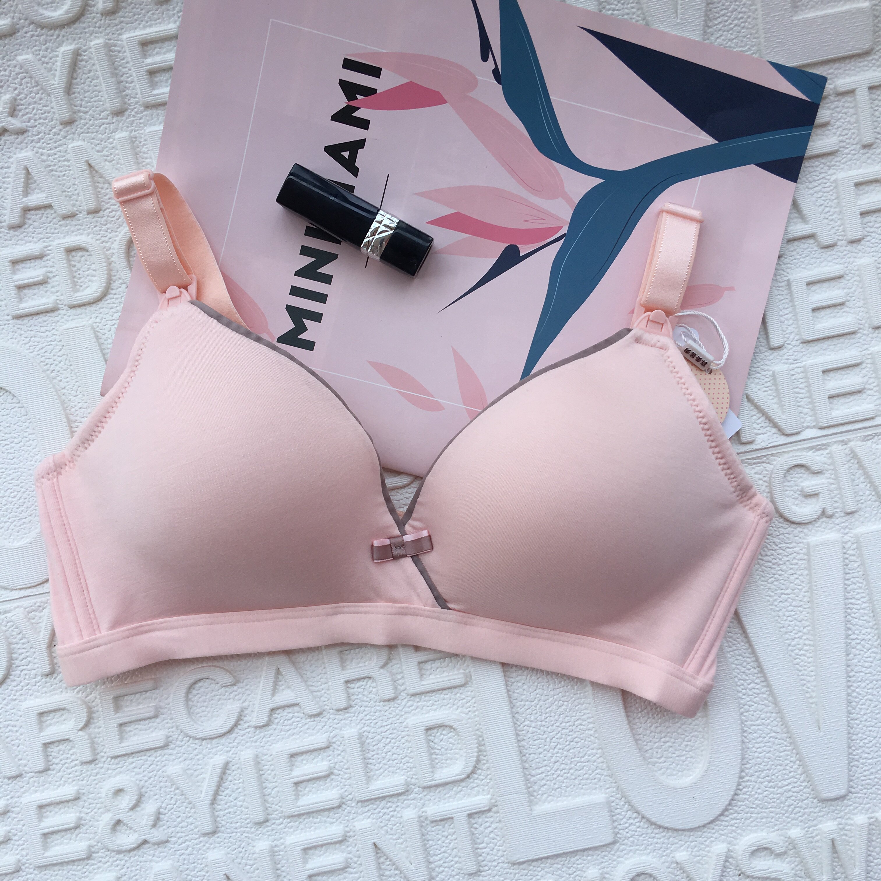 真美善秀哺乳文胸怀孕期孕妇内衣中厚聚拢防下垂上托小胸喂奶胸罩