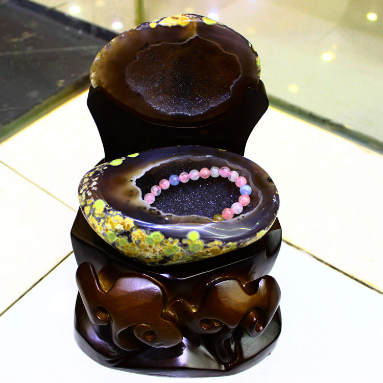 天然乌拉圭紫晶洞摆聚宝盆摆件玛瑙摆件镇消磁摆件