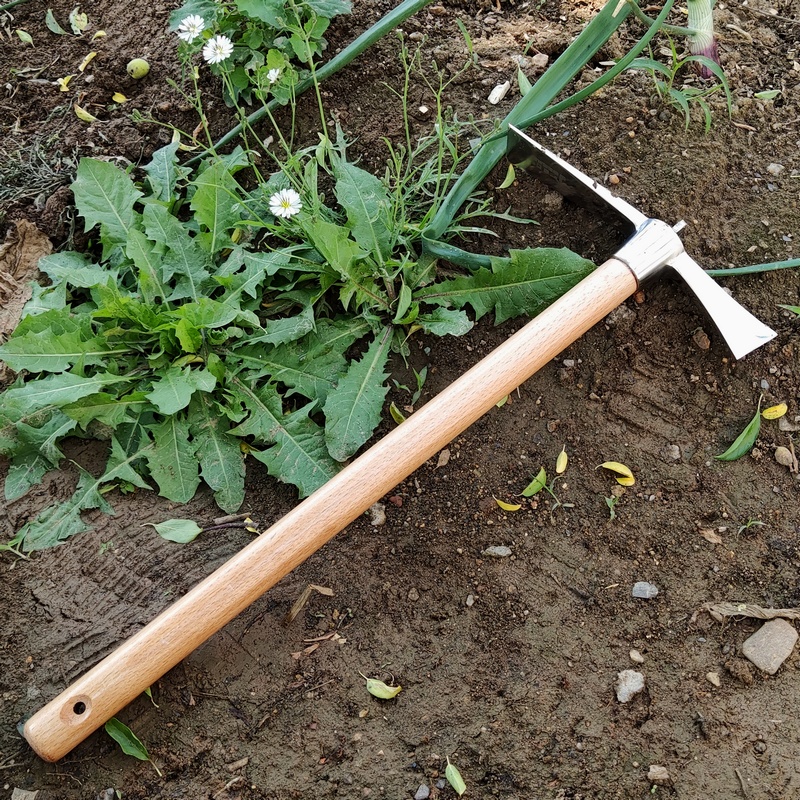 加厚不锈钢镐斧户外锄斧两用工具登山挖桩采药挖笋小洋镐淬火冰镐