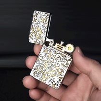 ZORRO Zorro zl8 Brass Nickel Bicolor Armor Dragon Kerosene Lighter Fine Sculpture Male Retro Personality Gift