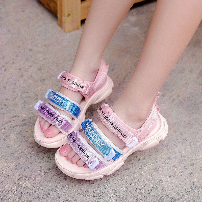 女童凉鞋2022年新款夏季时尚中大公主儿童宝宝凉鞋