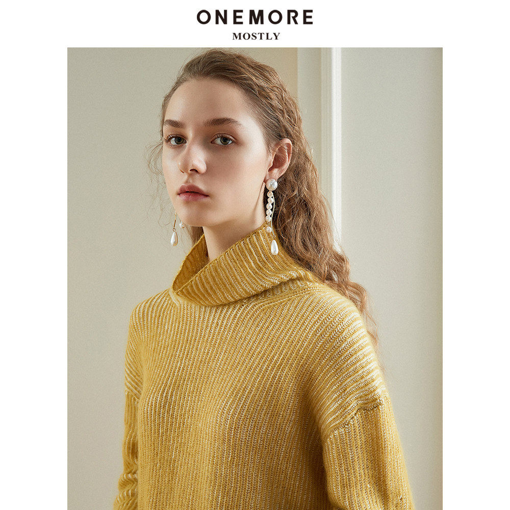 onemore文墨女装国内代购2019冬装a1ma9411b32高领毛衣