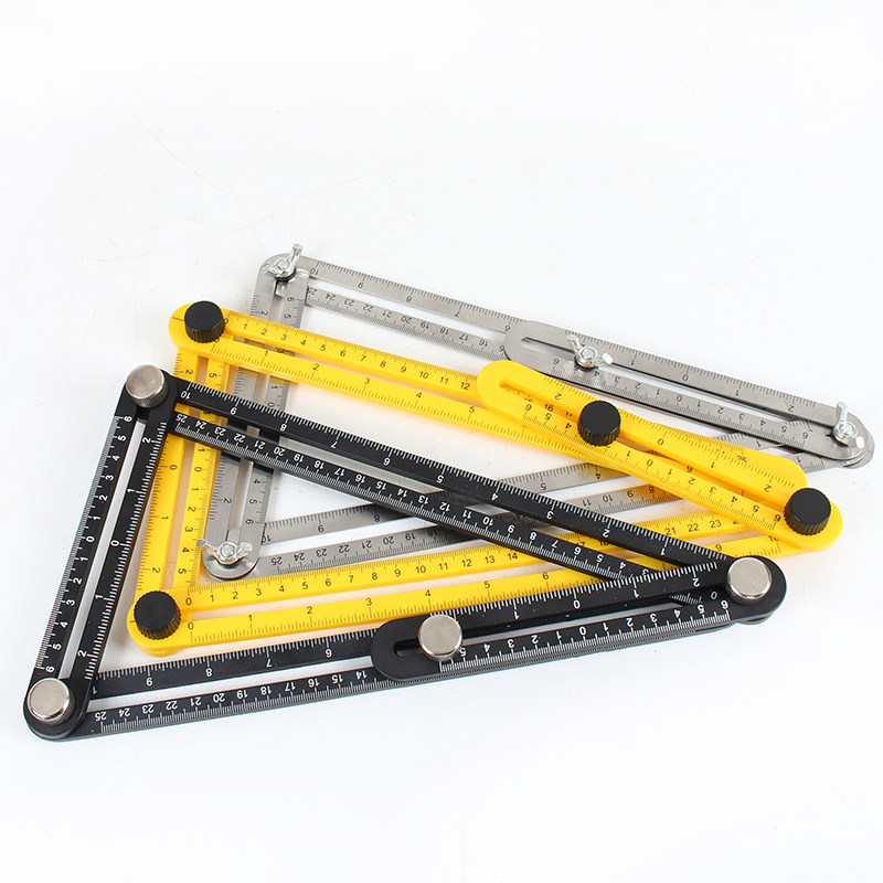 折尺万能角度度尺多功能四角角尺铝合金木工折叠角尺