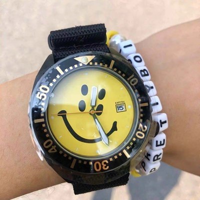 温酒kapital情侣男女四目笑脸日潮进口石英手表国产腕表