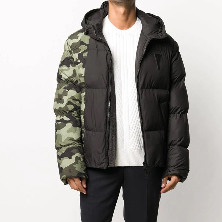 neilbarrett新款迷彩拼接加厚男士连帽羽绒服pbsp513bvp007c羽绒服