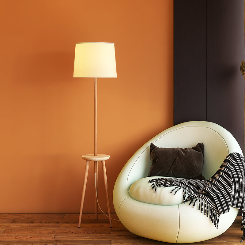 北欧简约现代实木落地灯客厅书房卧室床头头大装饰落地灯