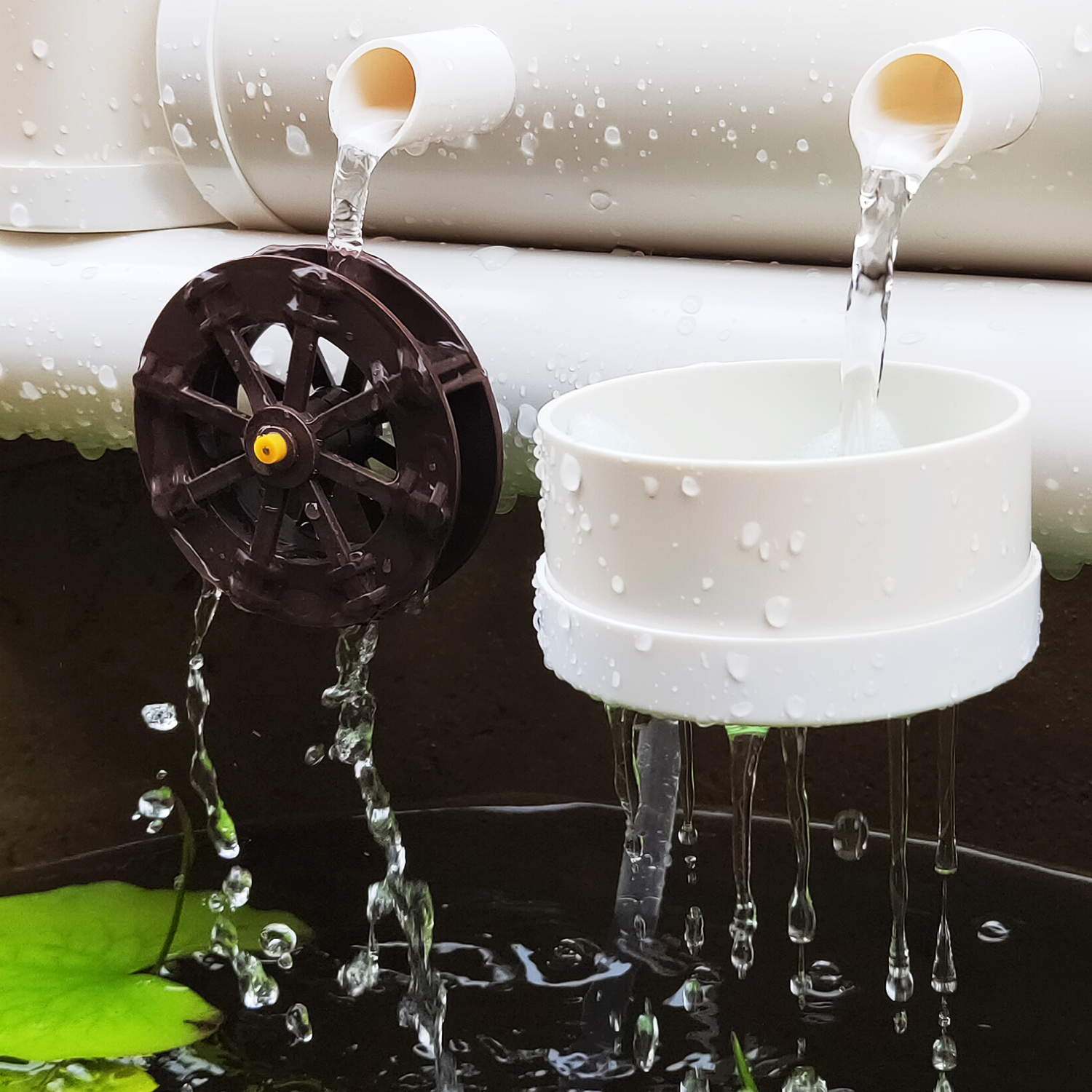 p2款鱼缸过滤器水循环流水器瓷缸石槽圆形瓦缸养鱼增氧小型过滤泵