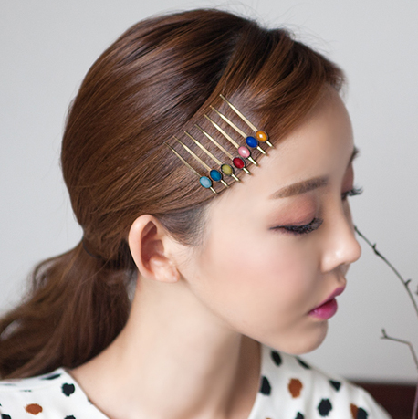 韩国进口流行发饰品新款复古简约发夹边夹刘海发饰