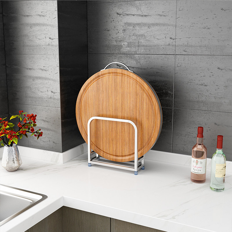 板架不锈钢砧板切菜台面厨房置物架黑色收纳锅盖厨房置物架