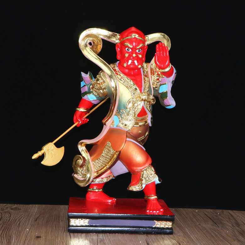 将军神像千里眼顺风耳护法树脂佛像道教工艺品摆件摆件