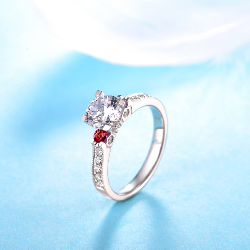 佐卡伊钻戒女 城堡 为了你我愿意热爱整个世界同款钻石结婚戒指