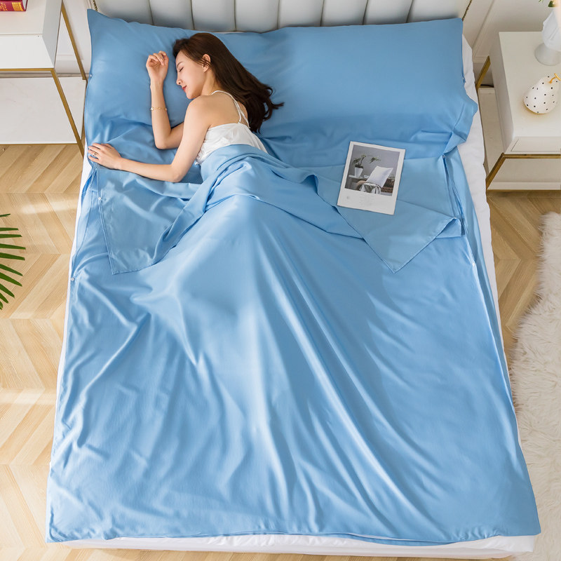 莫代尔冰丝纯色酒店隔脏睡袋大人宾馆出差灰色睡袋