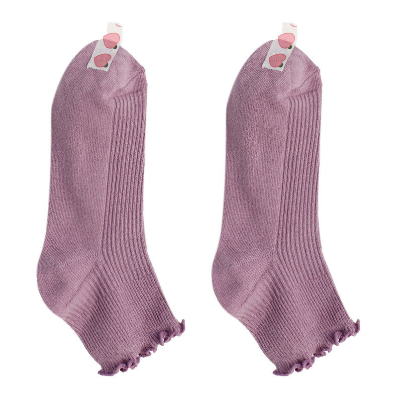 学院风日系糖果色松口花边袜子女