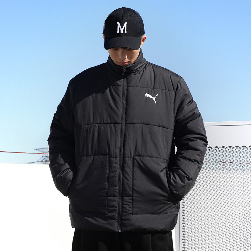 puma彪马棉服男运动2021秋冬新款立领保暖休闲服棉服防风衣外套男