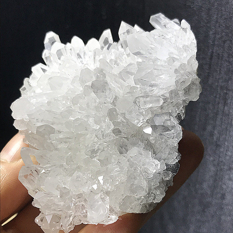 白水晶水晶天然菊花石矿标矿物晶体家居饰品礼物摆件摆件