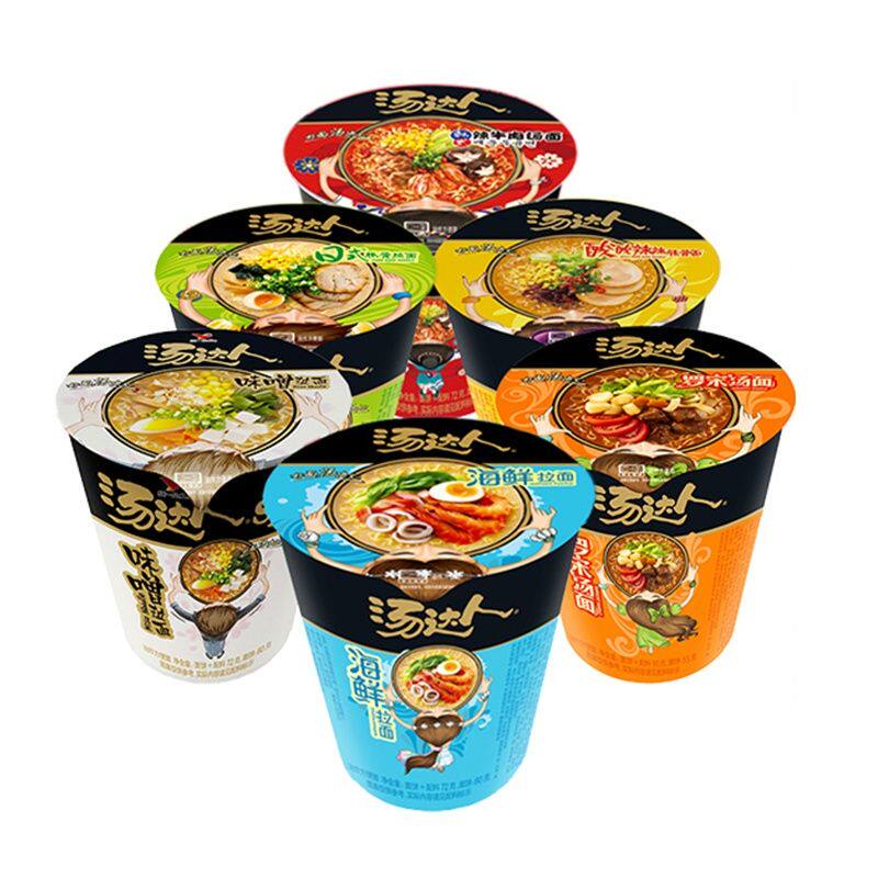 汤达人达人方便面12桶日式酸辣豚骨海鲜韩式牛肉冲泡方便面