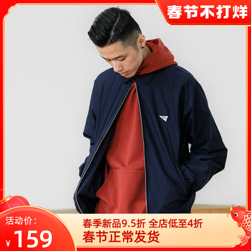 TBALLER 18原创男装国潮外套松紧双开拉链休闲夹克CASUAL JACKET