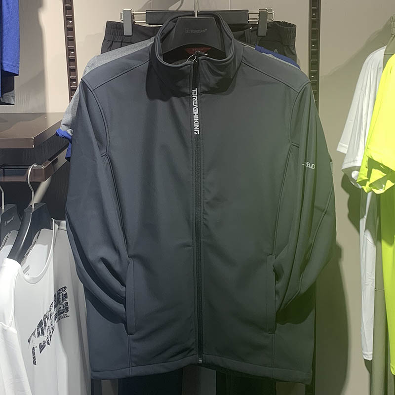 探路者软壳衣男 秋冬款户外防风保暖男女式弹力徒步外套TAEH91226