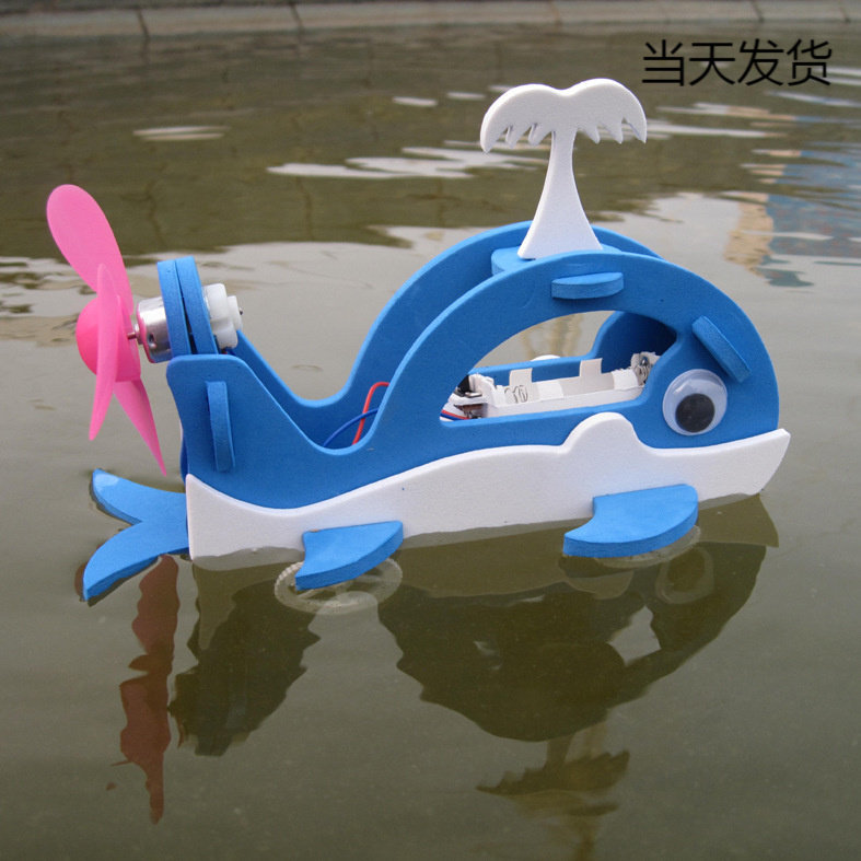 科技机器人材料实验科教学生科学生diy虎鲸模型科学实验