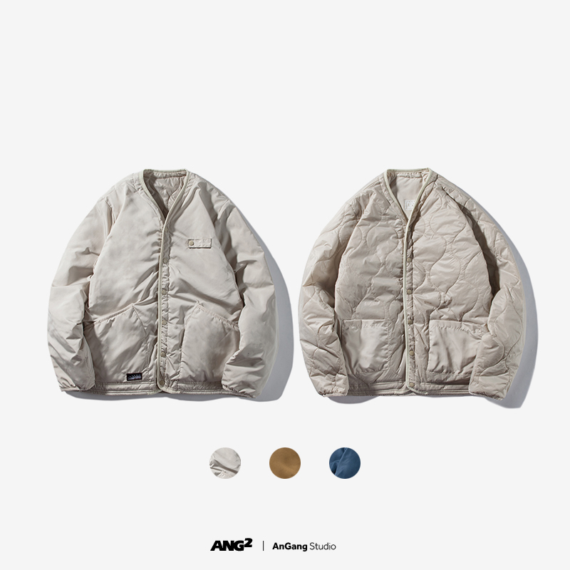 ANG2 两面穿内胆 舒适防跑棉 日系复古简约男多功能棉衣棉服内胆
